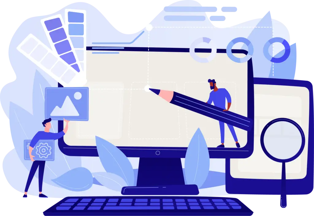 image vectorielle d'un projet de site vitrine