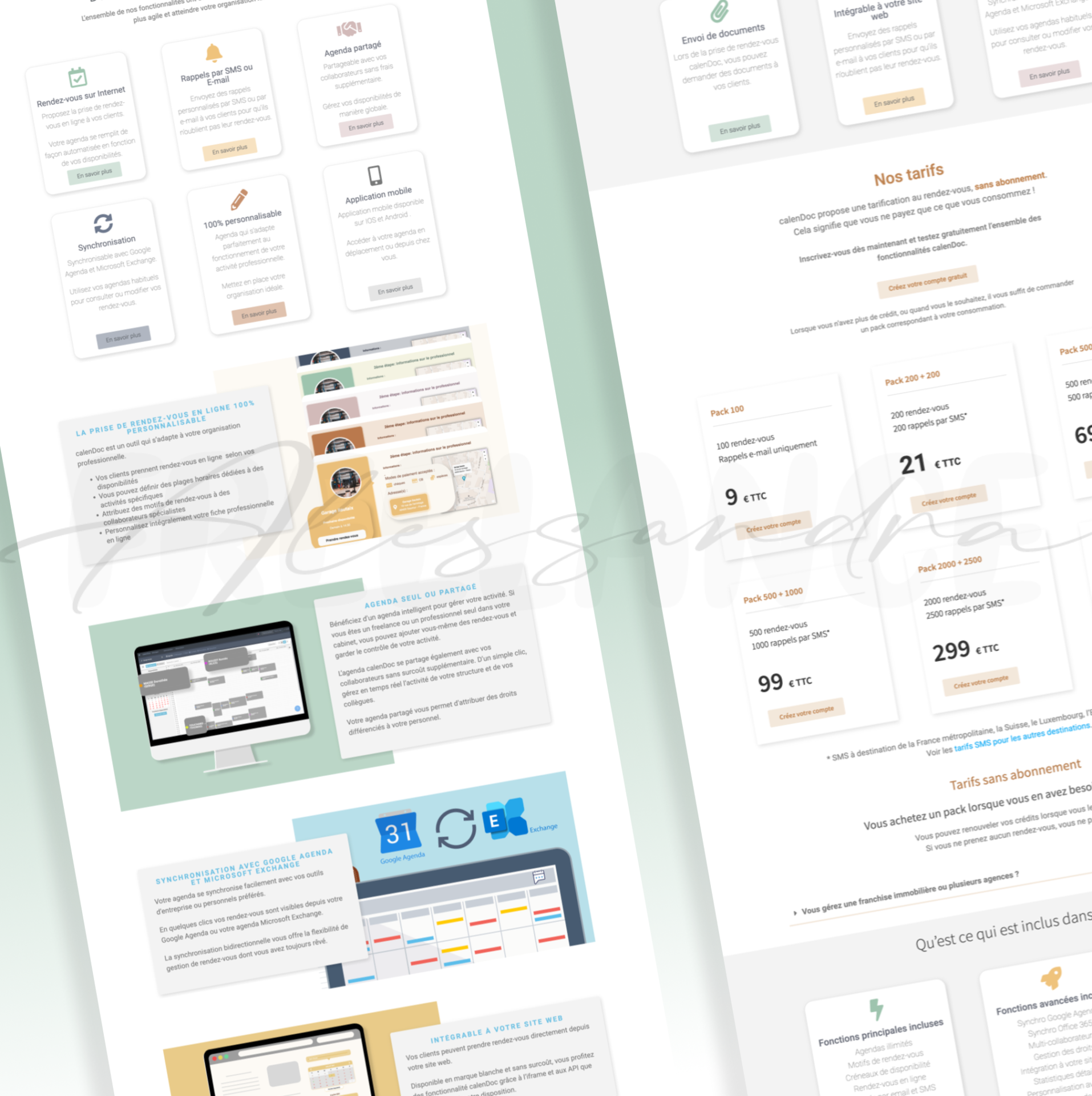 exemple de page wordpress