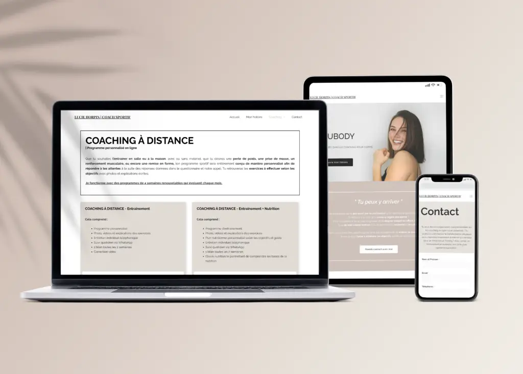 site vitrine responsive de coach sportif paris