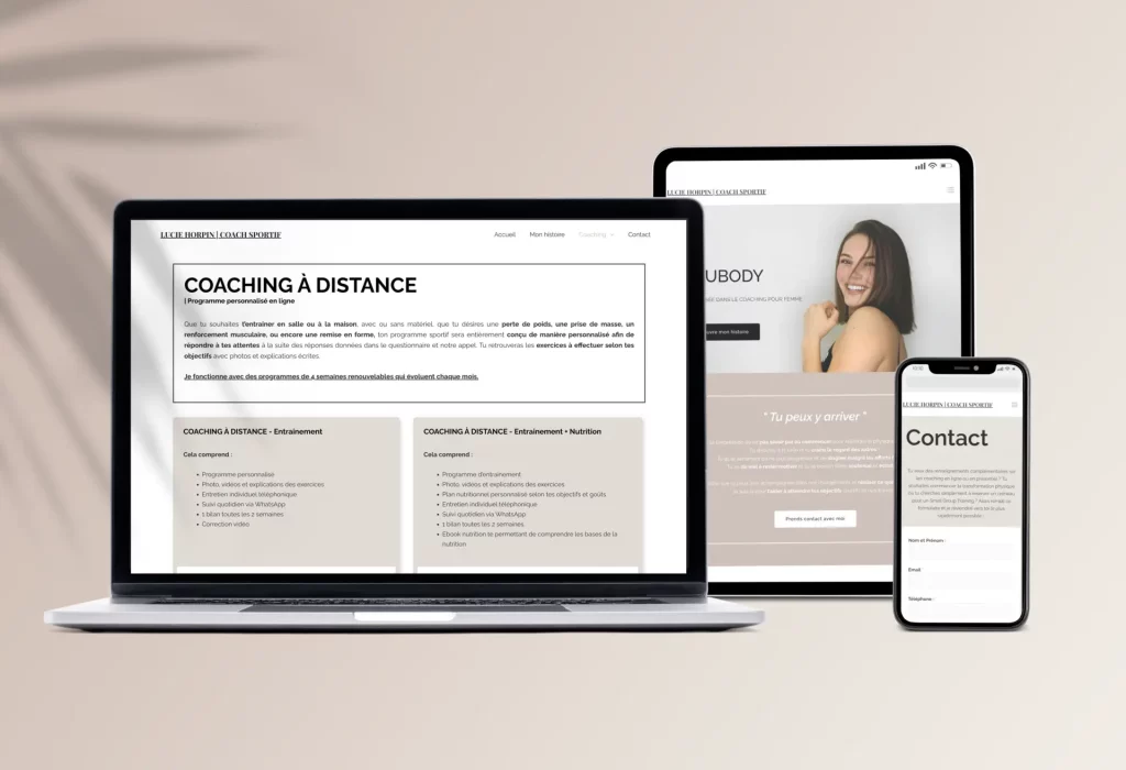 site vitrine responsive de coach sportif paris
